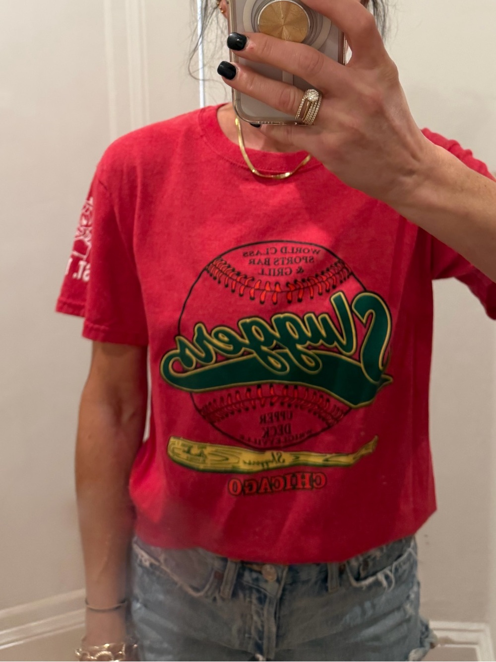 Sluggers Red ComfortBlend Crew Neck Tee